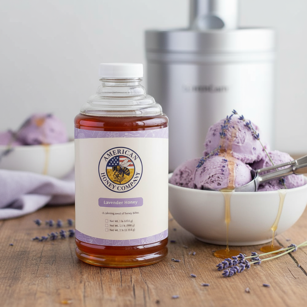 Lavender Honey flavored ice cream